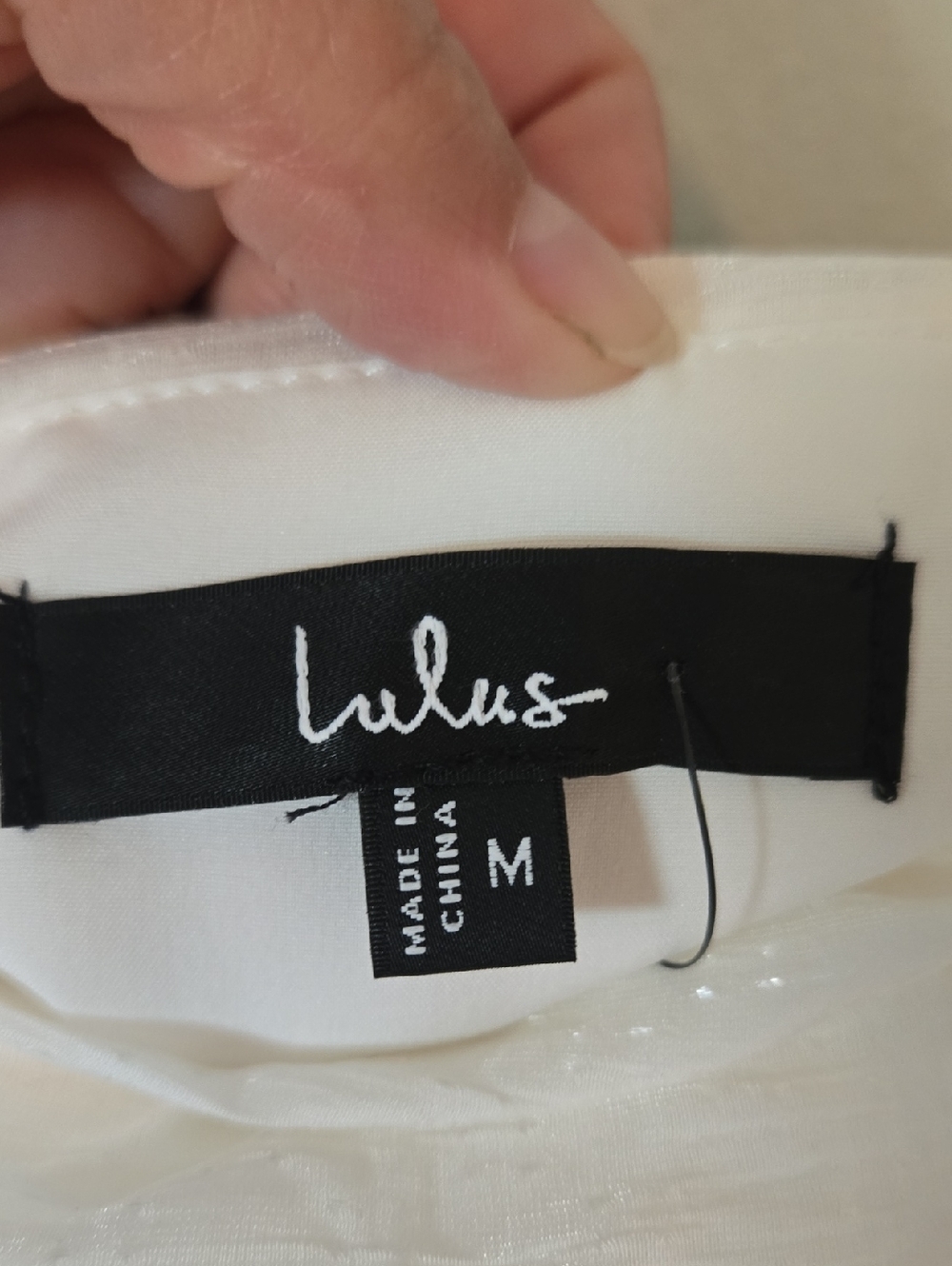 Lulus | NWT Kesia White Textured A-Line Midi Skirt Size Medium - Picture 9 of 10
